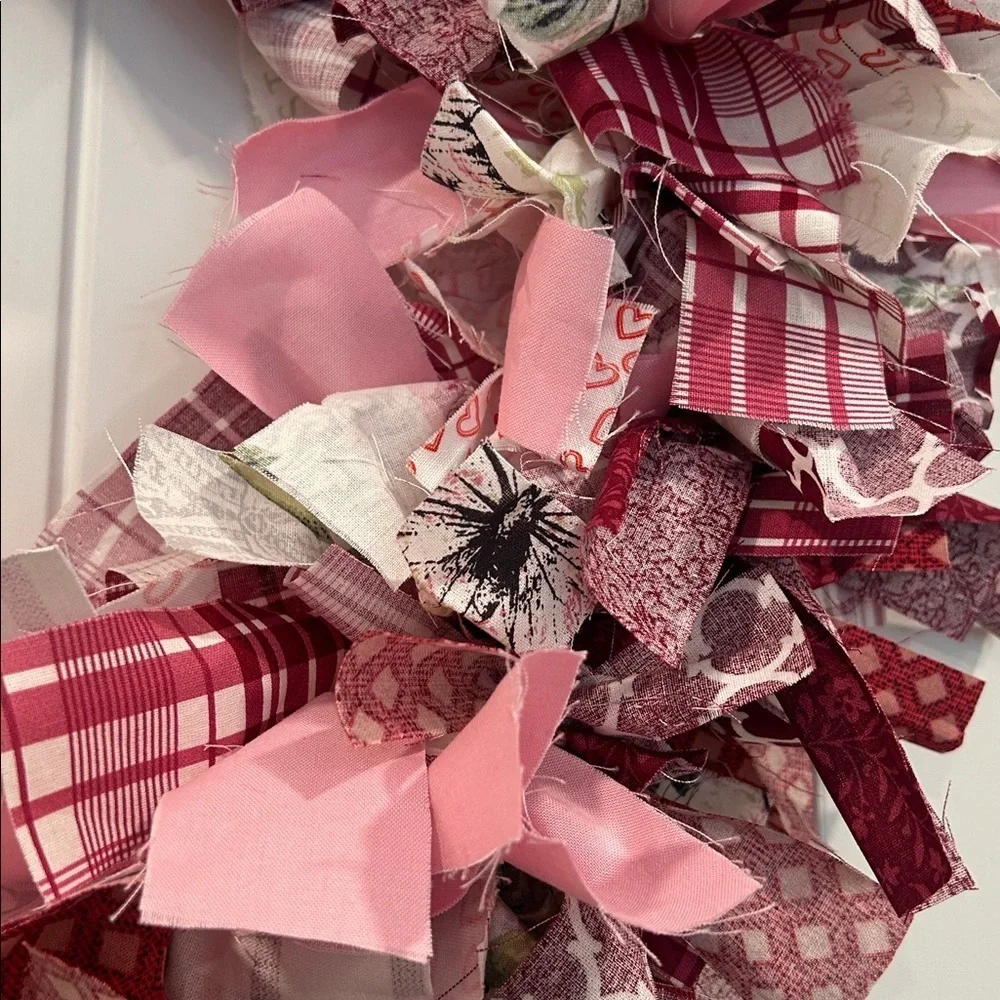 Festive Pink and Red Holiday Wreath